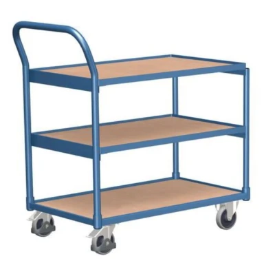 Wózek półkowy z uchwytem, do 300kg, 3 półki, 975x524mm