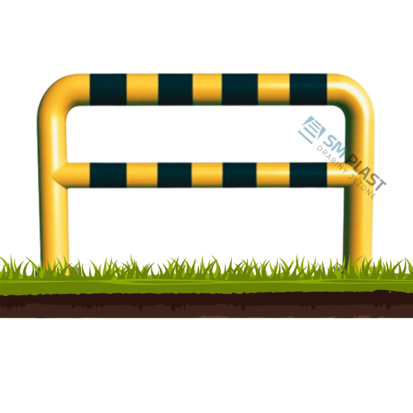 Barierka techniczna - 200 x 110 cm - rama i poprzeczka - rura fi 159 mm