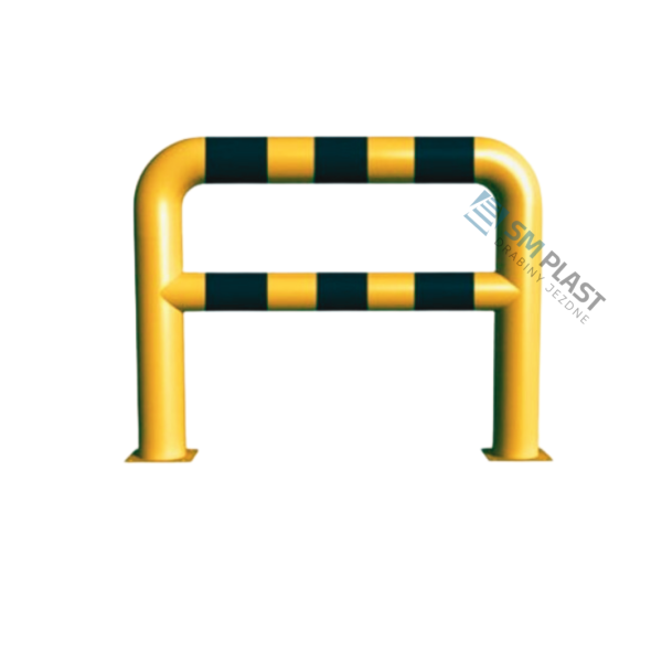 Barierka techniczna - 150 x 110 cm - rama i poprzeczka - rura fi 159 mm – przykręcana