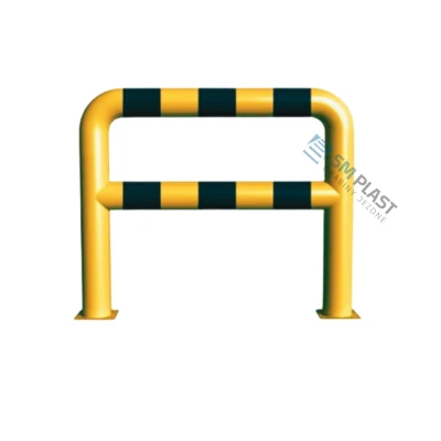 Barierka techniczna - 150 x 110 cm - rama i poprzeczka - rura fi 108 mm – przykręcana