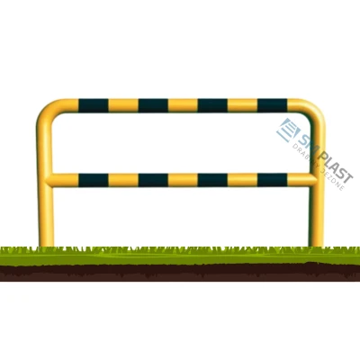 Barierka techniczna - 200 x 110 cm - rama i poprzeczka - rura fi 88,9 mm