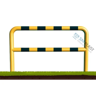 Barierka techniczna - 200 x 110 cm - rama i poprzeczka - rura fi 76,1 mm