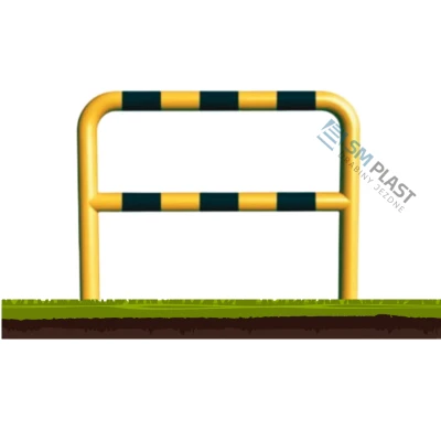 Barierka techniczna - 150 x 110 cm - rama i poprzeczka - rura fi 76,1 mm