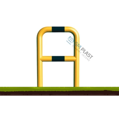 Barierka techniczna - 80 x 110 cm - rama i poprzeczka - rura fi 76,1 mm