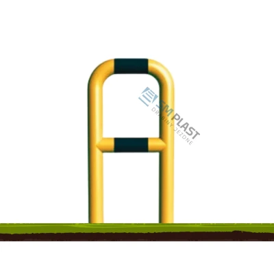 Barierka techniczna - 60 x 110 cm - rama i poprzeczka - rura fi 76,1 mm