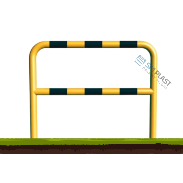 Barierka techniczna - 150 x 110 cm - rama i poprzeczka - rura fi 48,3 mm