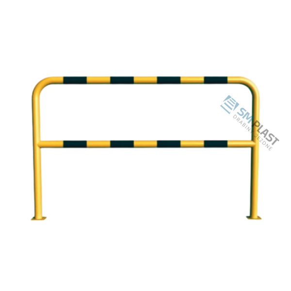 Barierka techniczna - 200 x 110 cm - rama i poprzeczka - rura fi 48,3 mm - przykręcana