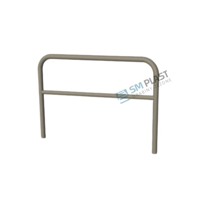 Bariera chodnikowa U12a z poprzeczką - 150 x 150 (110) cm - rama i poprzeczka - rura fi 48,3 mm - szara