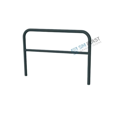Bariera chodnikowa U12a z poprzeczką - 150 x 150 (110) cm - rama i poprzeczka - rura fi 48,3 mm - czarna