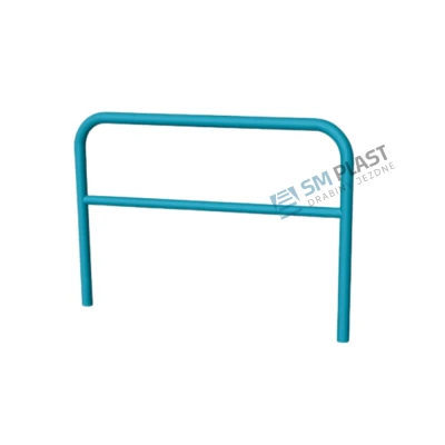 Bariera chodnikowa U12a z poprzeczką - 150 x 150 (110) cm - rama fi 60,3 - poprzeczka - fi 48,3 mm - niebieska