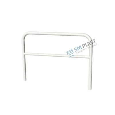 Bariera chodnikowa U12a z poprzeczką - 150 x 150 (110) cm - rama fi 60,3 - poprzeczka - fi 48,3 mm - biała