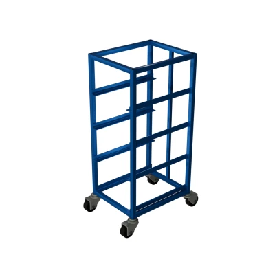 Wózek na skrzynki transportowe 400 x 300 x 170 –bez skrzynek , jednorzędowy 