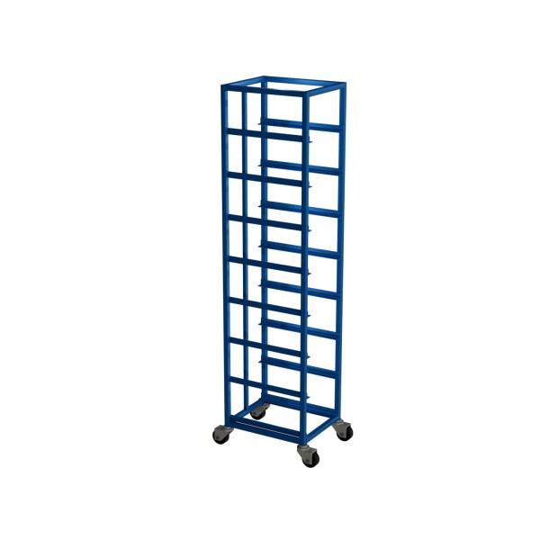 Wózek na skrzynki transportowe 400 x 300 x 170 – bez skrzynek, jednorzędowy  