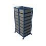 Wózek na skrzynki transportowe 600 x 400 x 170– 16 skrzynek, dwurzędowy  
