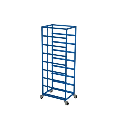 Wózek na skrzynki transportowe 600 x 400 x 170 – bez skrzynek, jednorzędowy 