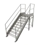 Schody przemysłowe stalowe ocynkowane z podestem 1500 mm – 9 stopni
