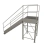 Schody przemysłowe stalowe ocynkowane z podestem 1500 mm – 9 stopni