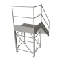 Schody przemysłowe stalowe ocynkowane z podestem 1350 mm – 8 stopni
