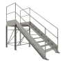 Schody przemysłowe stalowe ocynkowane z podestem 1350 mm – 8 stopni