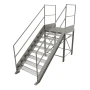 Schody przemysłowe stalowe ocynkowane z podestem 1350 mm – 8 stopni