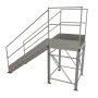 Schody przemysłowe stalowe ocynkowane z podestem 1350 mm – 8 stopni