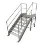 Schody przemysłowe stalowe ocynkowane z podestem 1200 mm – 7 stopni