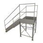 Schody przemysłowe stalowe ocynkowane z podestem 1200 mm – 7 stopni