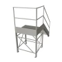 Schody przemysłowe stalowe ocynkowane z podestem 1200 mm – 7 stopni