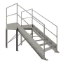 Schody przemysłowe stalowe ocynkowane z podestem 1050 mm – 6 stopni 