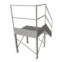 Schody przemysłowe stalowe ocynkowane z podestem 1050 mm – 6 stopni 