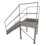 Schody przemysłowe stalowe ocynkowane z podestem 1050 mm – 6 stopni 