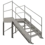 Schody przemysłowe stalowe ocynkowane z podestem 900 mm – 5 stopni