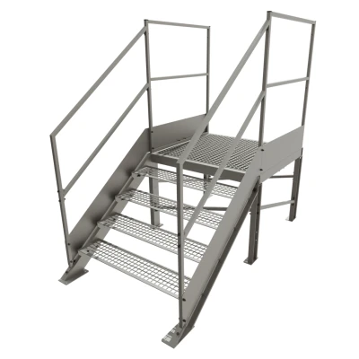 Schody przemysłowe stalowe ocynkowane z podestem 750 mm – 4 stopni