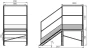 Schody przemysłowe stalowe ocynkowane z podestem 750 mm – 4 stopni