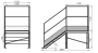 Schody przemysłowe stalowe ocynkowane z podestem 750 mm – 4 stopni