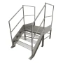 Schody przemysłowe stalowe ocynkowane z podestem 600 mm – 3 stopni