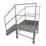 Schody przemysłowe stalowe ocynkowane z podestem 600 mm – 3 stopni