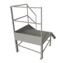 Schody przemysłowe stalowe ocynkowane z podestem 600 mm – 3 stopni
