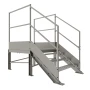 Schody przemysłowe stalowe ocynkowane z podestem 600 mm – 3 stopni