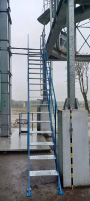 Schody stalowe 60cm, warsztatowe bez barierki