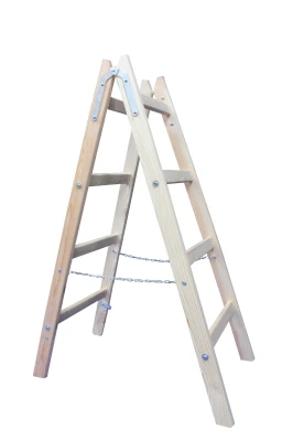 Drabina drewniana rozstawna 4stp. 135cm z litego drewna sosnowego