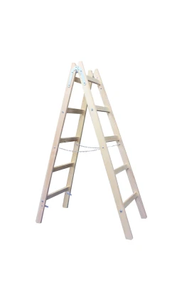 Drabina drewniana rozstawna 5stp. 165cm z litego drewna sosnowego 