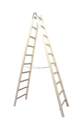 Drabina drewniana rozstawna 10stp. 315cm z litego drewna sosnowego 