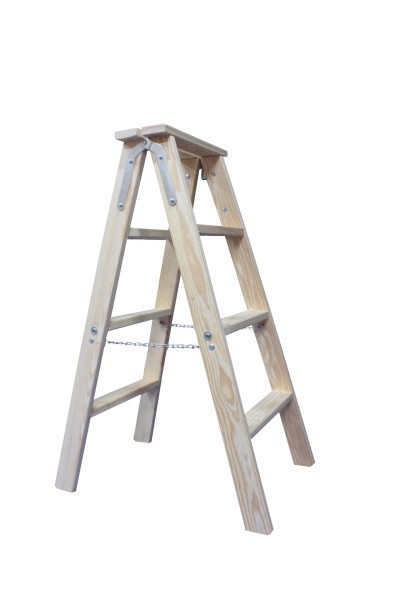 Drabina drewniana rozstawna 4stp. 108cm Płaski Stopień 