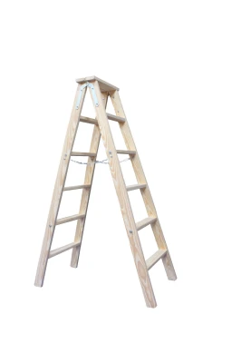 Drabina drewniana rozstawna 6stp. 164cm Płaski Stopień  