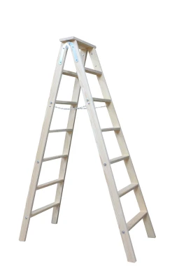 Drabina drewniana rozstawna 7stp. 192cm Płaski Stopień  