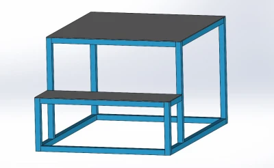 MSP SYSTEM, 1 stopień +  podest 650x700x500