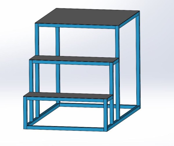 MSP SYSTEM, 2 stopień +  podest 650x700x750